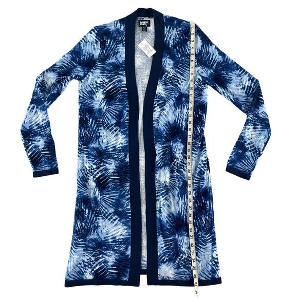 Lands End Womens Fine Gauge‎ Cotton Long Open Cardigan Sweater ST Small Tall NWT - Picture 8 of 14